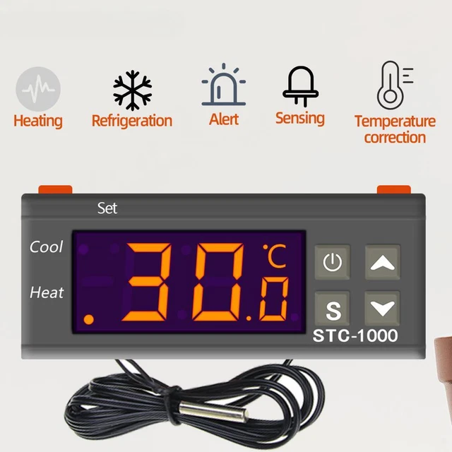 Digital Temp Controller Thermostat Thermoregulator Incubator Relay LED STC-1000