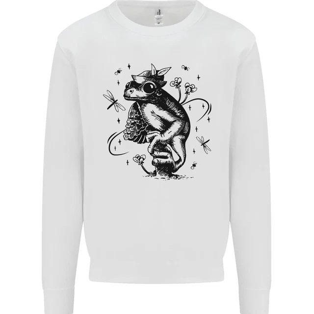 A Frog on a Mushroom Kids Sweatshirt Jumper