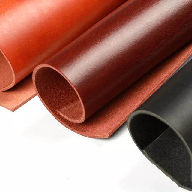 3-4mm Thick Vegetable Tanned Cowhide Genuine Leather Craft Sheath/belt Material