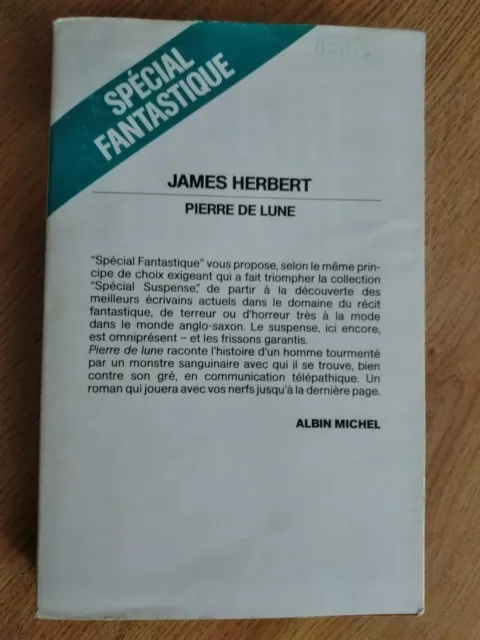 Pierre De Lune - James Herbert - Albin Michel - 1987 - Eof - Be/Tbe