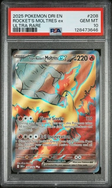 TEAM ROCKET'S MOLTRES Ex (2025) Destined Rivals - 208/182 (Ultra Rare ...