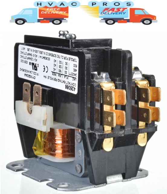 thumbnail image 2 of Janitrol Goodman 24 Volt Contactor Relay – CONT1P025024VS – Compatible With Rheem, Ruud 2 of 4