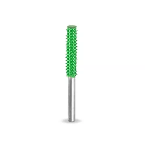 SABURR TOOTH 1/8" Cylinder Burr Bit Coase (Green) - 1/8" Shank - 18C18SE-50