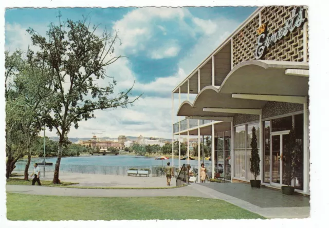 Ernest's Restaurant Torrens Lake ADELAIDE SA Old Photo Postcard early 1960's