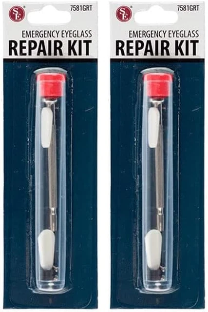 (2 Paquete) 11 Piezas Kit de reparación de gafas compactas para reparar todo tipo de rotos