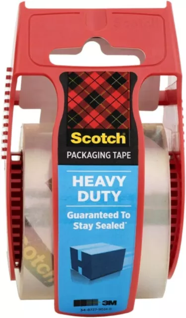 SCOTCH SHIPPING & PACKING TAPE DISPENSER 3M 2 X 1000(27.7YARDS) HEAVY DUTY-NEW