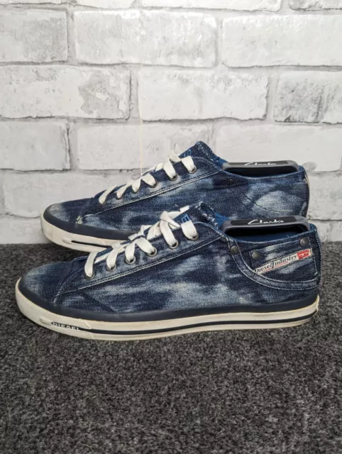 DIESEL EXPOSURE LOW I Vintage Trainers Denim. Size UK 9.5 27.99