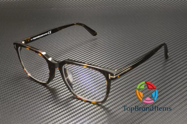 Tom Ford FT5818 F B 052 Plastic Dark Havana 53 mm Men's Eyeglasses