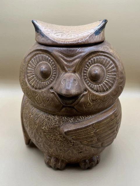 Vintage 1960's McCoy Pottery OWL Ceramic Cookie Jar #204 USA