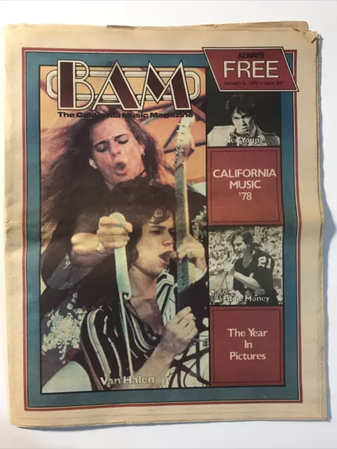 BAM MAGAZINE #47 1979 Van Halen Cover Neil Young Eddie Money Year In ...