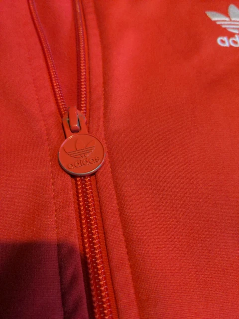 Adidas Originals Trefoil Tracksuit Top Jacket Girls Age 13-14 Red Top Large 2