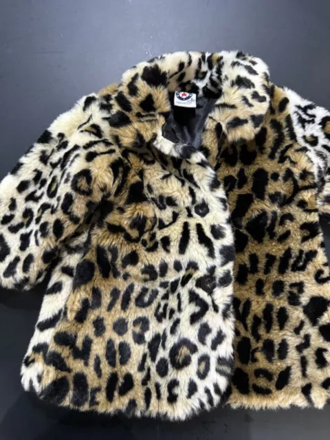 Baby Girl Fur Leopard Jacket Lined Sz 6mths Designed In Australia