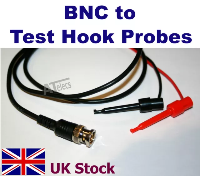 BNC Stecker zum Testen Haken Sonden Oszilloskop Kabel 1M - UK
