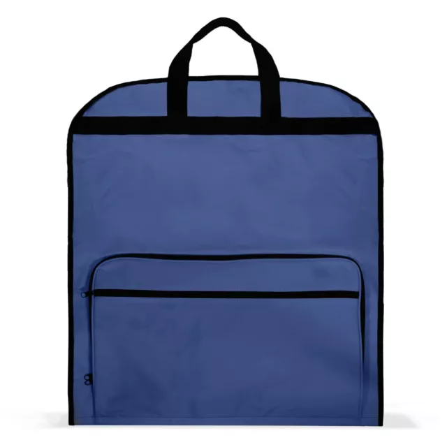 DALIX 60" Professional Garment Bag Cover Suits Pants Gowns Dresses Foldable Blue