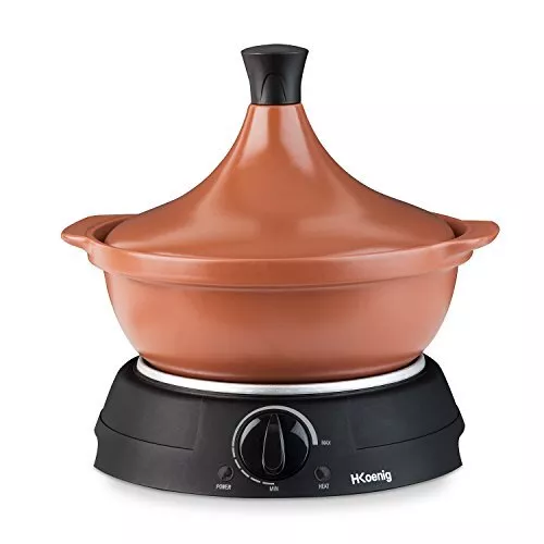 H.Koenig TAJ3 Tajine Electrique 3 L en terre cuite, Tajines et Couscous, Thermos