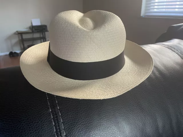 Genuine Panama Hat Montecristi Hand-Woven Men Woman Straw Fedora from Ecuador