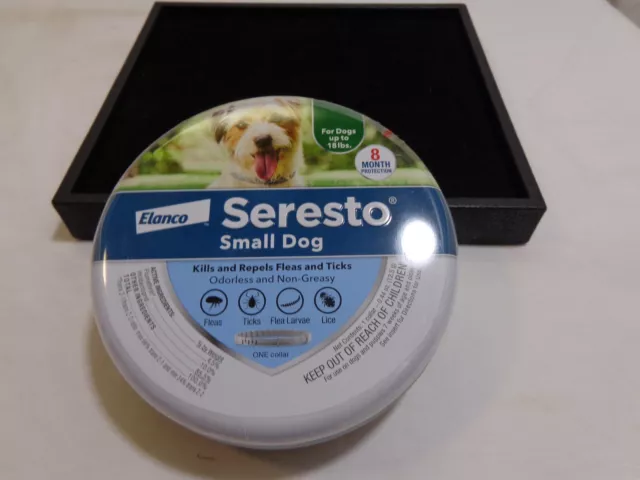 New Seresto Flea & Tick Collar For Small Dogs Up To 18Lbs. 8 Month Protection