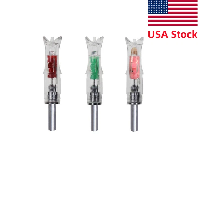 Lighted Nocks for Crossbow Bolts .299/7.6mm Inside Diameter Led Nocks Hunting