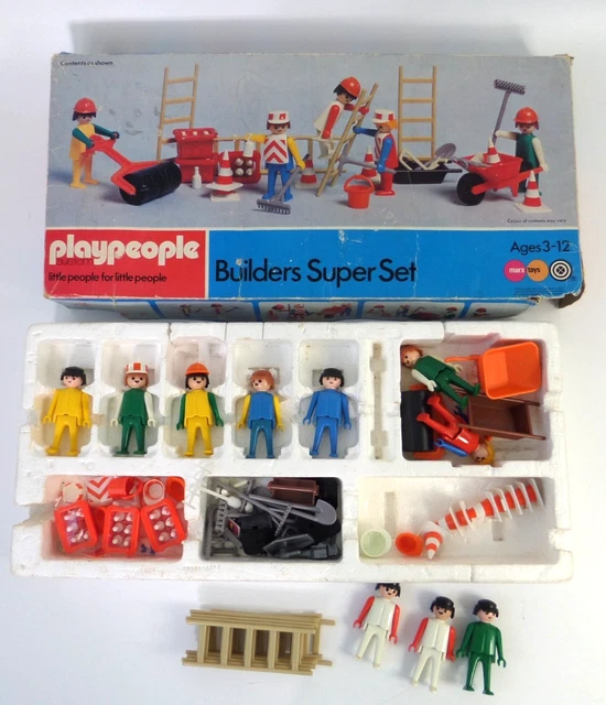 Playmobil Vintage – Personnages Playpeople 1750 – Thème Pompiers (Occasion)