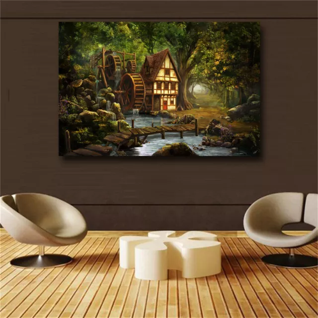 Fairy Tale Hut Posters and Prints Canvas Painting Wall Art Pictures Home Decor