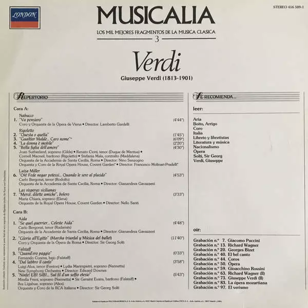Various - Musicalia 3. Verdi (Vinyl) 2