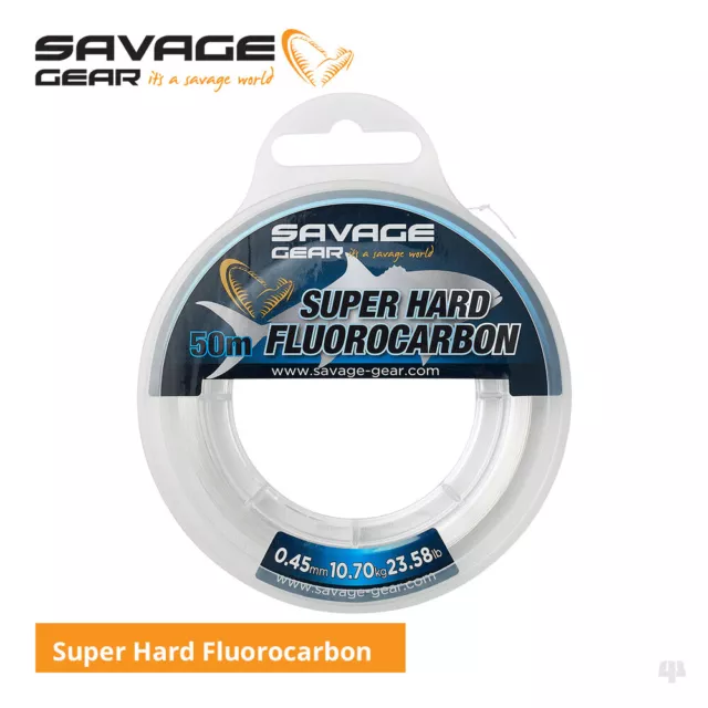 Savage Gear Super Hard Fluorocarbon Leader - Pike Muskie Bass Cod Sea Fishing