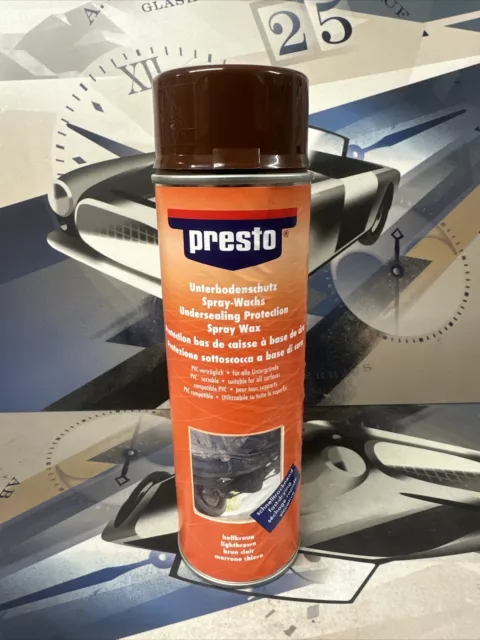 PRESTO 306048 Unterbodenschutz Spray Wachs Hellbraun 500ml Korrosionsschutz