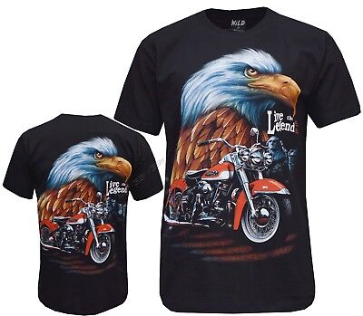 New Eagle Biker Native American Indian Motorbike Motorcycle T- Shirt M - XL