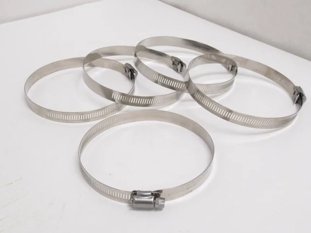 192296 New-No Box; Dynaflo 62055 Lot-5 Worm Drive Clamp #72 SS; 3"-5"; 9/16" Wid