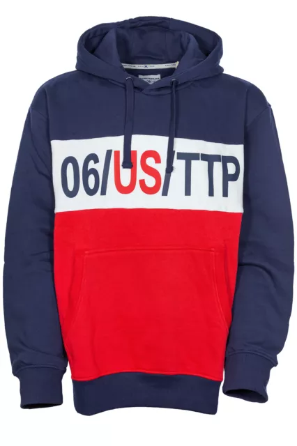 Tom Tailor Hoody Kapuzenpullover Sweatshirt Pulli Herren Blau Rot Größe XXL