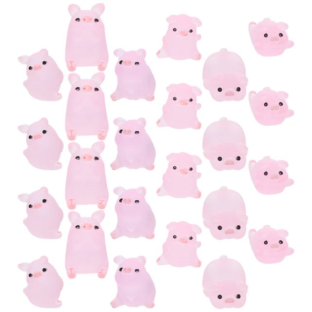 24 Pcs Ornamento Porcellino Cabina Telefonica Accessori Fai
