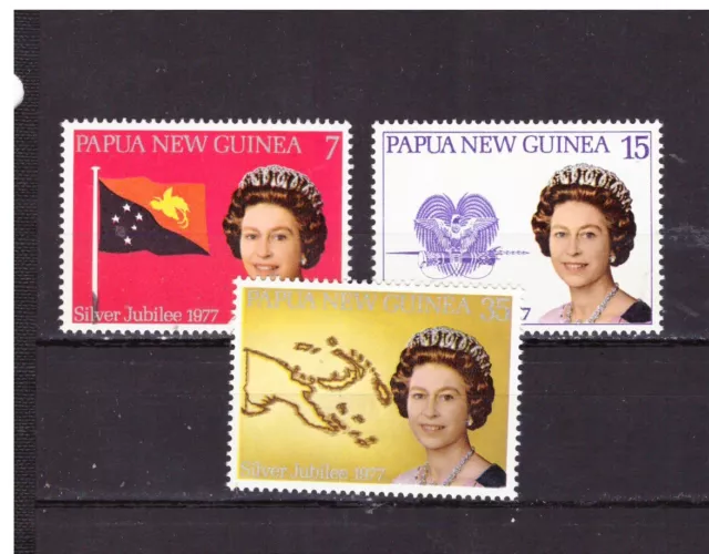 FRANCOBOLLI Stamps Colonie Inglesi Papua Nuova Guinea 1977 Silver Jubilee MNH* &