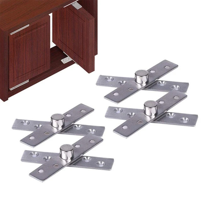 Cerniere Girevoli In Acciaio Inox - Set Da 6 Pezzi - Rotazione 360° - Per Porte E Armadi - Design Nascosto - Foto 1