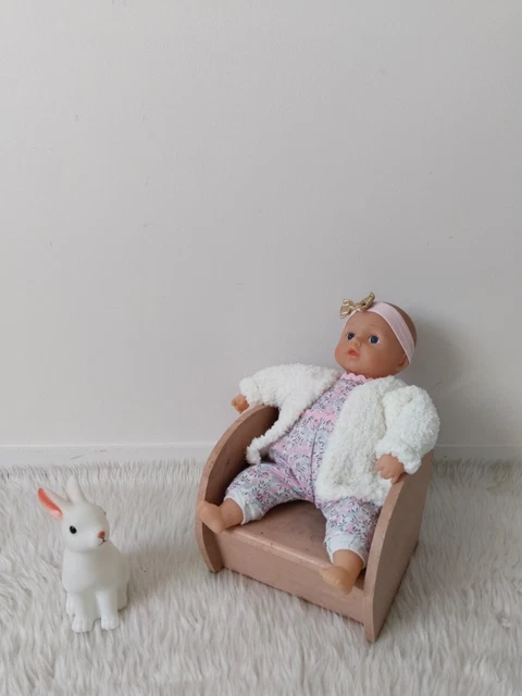 Petit Fauteuil Et Canapé En Rotin Vintage Pour Poupées (type Barbie) – Occasion