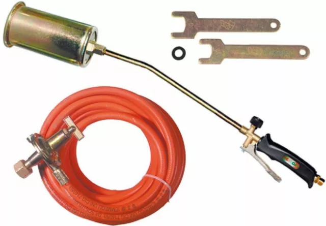 Kit Cannello Bruciatore A Gas A Leva Per Asfaltista Con Tubo E Regolatore 00270
