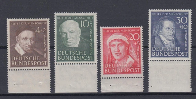 Bund 143-146 mit Unterrand Helfer der Menschheit kompletter Satz postfrisch
