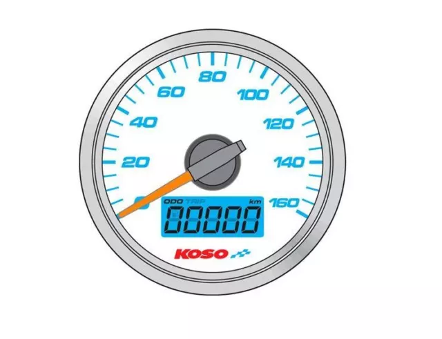 Compte-tours KOSO D48 avec shift light de 0 à 15000tr/min