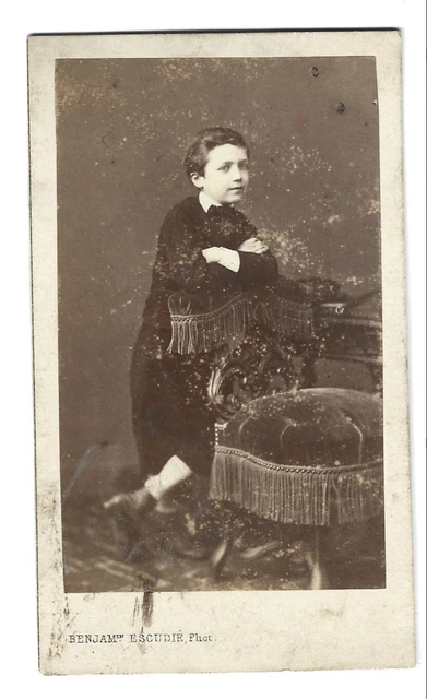 CDV Photo Ancienne Originale - Enfant Mode - Vers 1860 - Photographe Durand Lyon