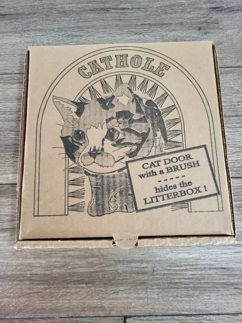 Cepillo de limpieza de puertas para mascotas original Cat Hole oculta caja de arena EE. UU.