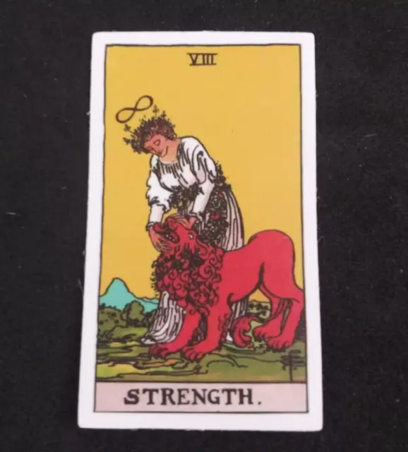 Strength Mythical Fantasy Tarot Card Sticker 2.5" x 1.5" (W)