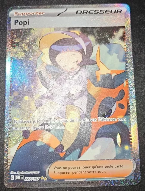 Popi (Poppy) 220/197 Shiny Full Art - Ultraboost X Écarlate et Violet 03  Flammes Obsidiennes - Box of 10 Pokemon French cards