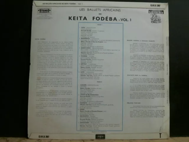KEITA FODEBA Les Ballets Africains Vol. 1.  LP Afro Sounds Stereo französisch EX! 2