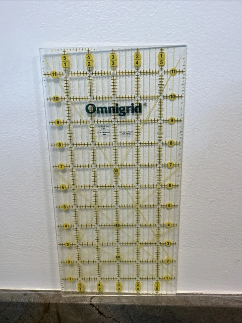 Reglas de acolchado Omnigrid 1998 de 6"" x 12"" de colección