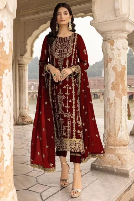 Bollywood Salwar Kameez Wedding Indian Pakistani Party Wear Suit Anarkali Gown 2