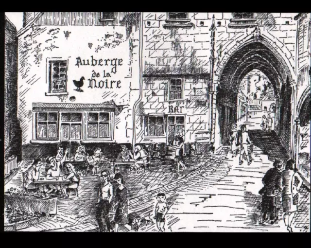 LA CHARITE-sur-LOIRE (58) AUBERGE de la POULE NOIRE / Oblitération ECOLE en 1987