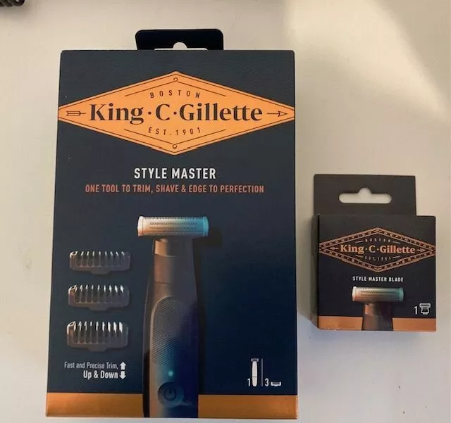TONDEUSE KING C GILLETTE STYLE MASTER + 3 SABOTS  + 1 Lame supplémentaire - Neuf