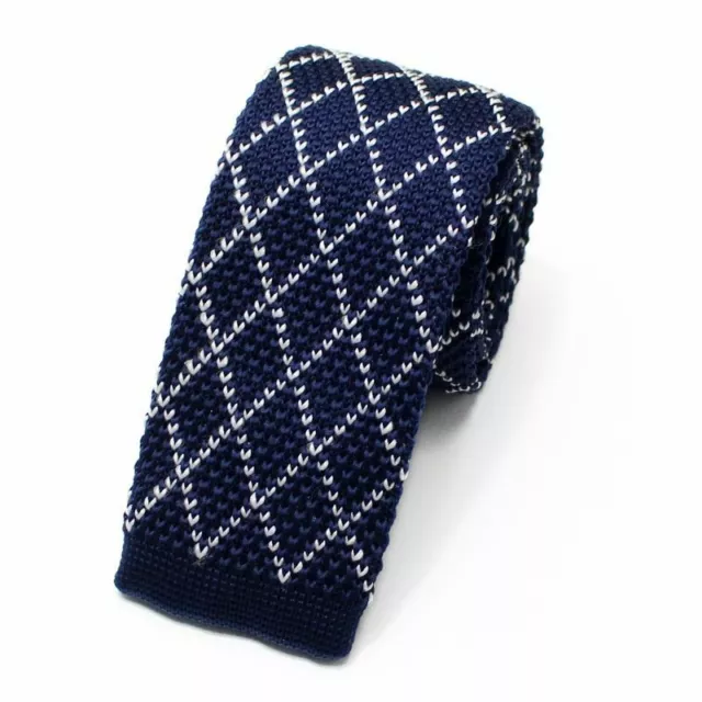 1pc Knitted Striped Ties Narrow Slim Dot Neckties Men's Fashion Woven Necktie Ac 3