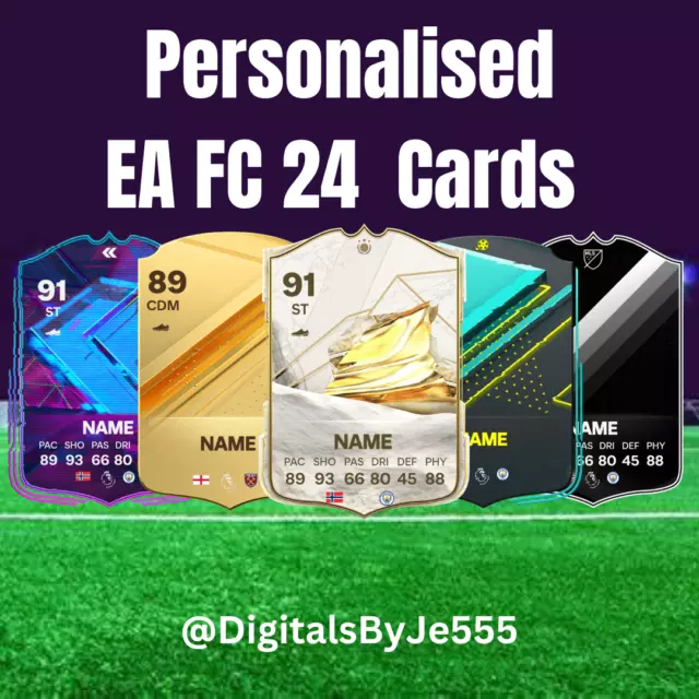 Personalised FIFA 24 Football Ultimate Team Player Card Gift Print | ALL Designs