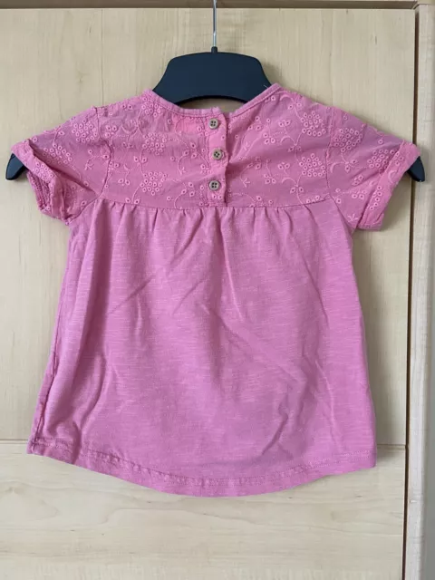 Next Pink Pretty Short Sleeved Tunic Top For Girls Aged 4 Years 2