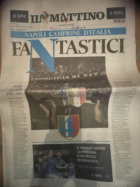 IL CORRIERE DELLO sport-24 Maggio 2025-'NA COSA GRANDE, CAMPIONE D